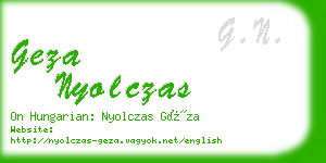 geza nyolczas business card